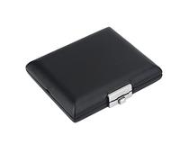 Yctze PU Leather Cover Black Bassoon Reed Storage Box Case with Slots for 3 Reeds, Ideal for Medium Bassoon Reeds