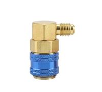 Yctze R134a Car Conditioning Quick Couplers - Pair of Fluoride Joints Connectors Efficient Refrigerant Connection & Valve Access with Brass Construction