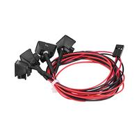 Yctze Rc Crawler Roof LEDs Light Bar Lamp Accessory for 1 10 Scale Cars Compatible with Axial Scx10 4 Redcat Earthquake 3 5 Nitro Red Brake Tail Light