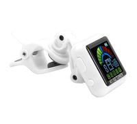 Yctze Rechargeable Guitar Tuner On Guitar Clipon Tuner USB Rechargeable Builtin Battery Violin Ukulele AT102 Chromatic Violin Ukulele - Musical Instruments/Instrument (AT-102 white)