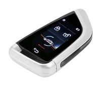 Yctze Remote Car Key with LCD Screen & 5. for Keyless Entry and A Remote Car Key, Keyless Entry, Auto Lock Fob, 5. Fob, LCD, Lost, One Click S (Silver)