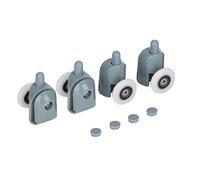 Yctze Replacement Shower Sliding Glass Door Bottom Runners Rollers Pulleys Wheel for 5mm and 6mm Glass Doo Shower Door Rollers， Bottom Wheel，Bathroom Sliding ，Glas (Single)