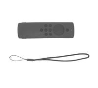 Yctze Silicone Remote Control Cover for Fire TV Stick Lite - Shockproof and Washable Protective Case with Lanyard, Skin-Friendly Design for Enhanced Grip (Dark Grey)