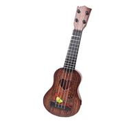 Yctze Simulation Ukulele 4 String Kids Musical Instrument Toy for Early Education with Heart Pattern, Lightweight and (Coffee)