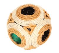 Yctze Sisal Cat Scratching Ball - Interactive Cat Toy with Bright Colors, Grinding Claw Scratch Resistant Design & Colorful Feather Balls Inside for Engaging Playtime