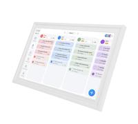 Yctze Smart Digital Calendar, 15.6 Inch Full HD Touchscreen WiFi Digital Picture Frame with APP for Android 9.0, Wall Mount or Desktop, Cloud Sync, Family Shared Calendar (Pure White)