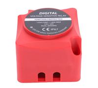 Yctze Smart VSR Dual Battery Isolator, Digital Smart Voltage Sensitive Relay, 12V 140Amp Water Proof Automatic Charging for Car RV ATV UTV and Boat Marine Off Road Vehicle (Red)