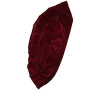 Yctze Soft Dark Golden Velvet Piano Stool Cover - Dust Proof Bench Covering for Single Pianos, Elegant Lace Decor, Machine Washable, Fits Most Stools (Crimson)