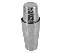 Yctze Stainless Steel Cocktail Shaker - Engraved Martini Shaker & Boston Bar Mixer - Ideal for Crafting Drinks at Home or Bar (Bottomed)