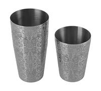 Yctze Stainless Steel Cocktail Shaker - Engraved Martini Shaker & Boston Bar Mixer - Ideal for Crafting Drinks at Home or Bar (Bottomless)
