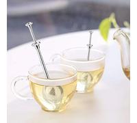 Yctze Stainless Steel Round Retractable Tea Ball Infuser - Convenient Tea Filter & Strainer for Loose Leaf, Scented, Green & Black Accessories