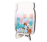 Yctze Star Reward Jar with 30 Colorful - Wood Routine for Kids' Positive Behavior and Learning