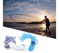 Yctze Style Nylon Monofilament Cast Net - Hand Throw Fishing Net with Finger Mesh for Bait Fishing - Ideal for Rivers, Oceans, and Lakes (#2)
