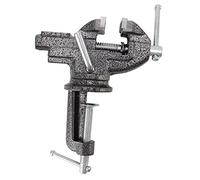 Yctze Table Vise, 360 Swivel Base Small Home Vise Portable Clamp On Bench Fixed Tool with Fine Milling Dovetail Sliding Track, Ideal for Woodworking Metalworking Cutting Drilling