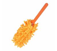 Yctze Telescopic Duster with Detachable Chenille Head - 72cm Tool for Hard-to- Areas - Ergonomic Stainless Steel Handle Washable Dust Remover for Home Orange
