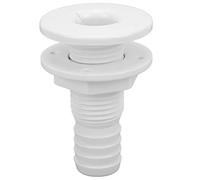 Yctze Thru Hull Connector Hull Fittings 1-1/8in Boat Through Hull Connection Plastic White Pipe Fitting for Onboard Plumbing System