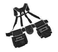 Yctze Tool Belt with Suspenders, Oxford Cloth Adjustable Tool Pouch Bag, Comfortable Utility Belt Organizer with Suspenders Pockets, Ideal for Utility Work