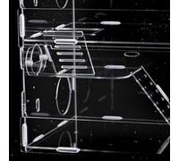 Yctze Transparent Double Layer Hamster Cage - Breathable Small Animal House with 360-Degree Observation Hamsters, Guinea Pigs, and Sugar Gliders, Easy to Assemble and Clean (30x20x30cm /