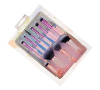 Yctze Travel Makeup Brush Set Soft Fiber Bristles Compact Cosmetic Brushes Kit 10PCS for On-the-Go Makeup