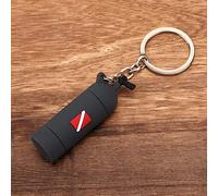 Yctze Unique PVC Diving Theme Key Cylinder Shape Keychain Organizing Keys, Gray (Grey)