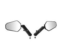 Yctze Universal Motorcycle Rearview Mirrors 360 Degree Rotatable Folding Side Mirrors with Aluminum Alloy Stem and 10mm Threaded Bolt for Off Road Motorcycles ATVs