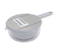 Yctze Versatile Vegetable Cutter - Kitchen Potato Slicing Machine & Fruit Vegetable Grater with Storage Box and Drain Basket (Gray)