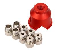 Yctze Vertical Hole Punch Locator, Woodworking Straight Hole Puncher Drilling Positioner, 8 Drill Bushings 3mm to 10mm Locator for Woodworking Furniture Making Handicraft Projects