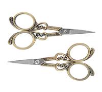 Yctze Vintage Scissors Stainless Steel High Sharpness Handcrafted Craft Scissors for Embroidery and Projects (Bronze)