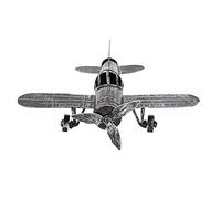 Yctze Vintage Wrought Iron Aircraft Biplane Model for Adults Desktop Decor Photo Props Goose Airplane and Amelia Earhart Plane Decoration Black