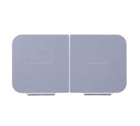 Yctze Wall Mounted Makeup Box - Removable & Washable Cotton Pad with Cover - Clear Makeup Bathroom Convenient Storage Cotton Swabs, Balls, and Essentials (White Gray)