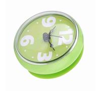 Yctze Waterproof Bath Shower Clock with Second Hand Tiny Bathroom Wall Perfect Accessories for Window and Mirror Green
