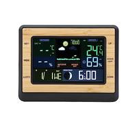 Yctze Weather Forecast Station Clock with Multilingual Display, Indoor Outdoor and Humidity Sensor for Accurate Real-Time Monitoring