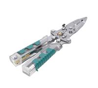 Yctze Wire Stripper Pliers, 10 in 1 Multifunctional Electrical Tool with Voltage Tester, Stripping, Cutting, Crimping, Trimming, Screwdriving, Looping & Deburring, for Electric Cable