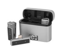 Yctze Wireless Lavalier Microphone, Smart Noise Canceling on Lapel Mic with Charging Case and Type C Interface, for PC Video Recording Live Streaming