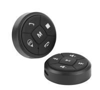 Yctze Wireless Steering Wheel Control Button Remote Controller, Metal Remote Controller, Ideal for Car GPS, DVD Volume, Mute, Music Mode, Video Broadcast
