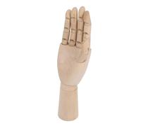 Yctze Wooden Hand Model, Adjustable Joints Human Hand Model, Non Slip Base Sketching Tool with 11.8 Inches Size, Ideal for Jewelry Display & Office Decoration (Right)