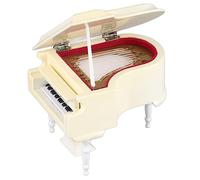 Yctze Wooden Miniature Piano Replica with Bench and Case - Deco Instrument Model for Home, Office, or Music Room
