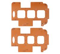 Yctze Woodworking Hole Template Set, 3 Radius Corners R20 R25 R30 Template, Rapid Locating for Cutting Curves, Ideal for Picture Frames, Chairs, Tables & Wooden Furniture