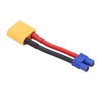 Yctze XT90 Male to EC3 Female Cable - Reusable Connector Ends with Safe RC Car Models, 94mm 12AWG Soft Silicone Cord, High Endurance Connections in Aircraft and Boat Models