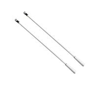 YCUHEN 2Pcs Blinds 36Inch Long White Vertical Window Blind Tilt Wand Fiberglass Blind Replacement Parts with Hook and Handle for Windows Curtain Door
