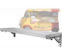 YCVAWEOD 110x35cm Wall Mounted Stainless Steel Folding Desk Corrosion Resistant Food Truck Equipment Escritorio Colgante for Space Saving Solutions LWX