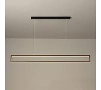 YCVAWEOD 47.2inches Metal Linear Pendant Light, Modern 41W LED Dining Room Hanging Lights, Simple Kitchen Island Long Suspension Lamp, Strip Living Room Decorative Lighting s LWX