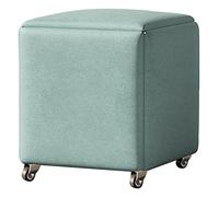YCVAWEOD 5-in-1 Storage Stool & Nesting Chair with Wheels, Multifunctional Stackable Kitchen Sofa, Upholstered Seat, Metal Frame, Space-Saving Design for Home & Office LWX