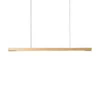 YCVAWEOD 59″ Linear Pendant Light Nordic Wood Chandelier Ceiling Lamp 24W LED Hanging Lamp Long Strip Dining Table Lights Minimalist Pendant Lamps Island Lighting for Kitchen Office LWX