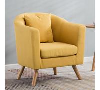 YCVAWEOD Accent Arm Chairs for Living Room,Fabric Chairs for Living Room Upholstered Armchair With Pillow for Bedroom,Apartment,Studio,Office,Waiting Room lemon yellow LWX