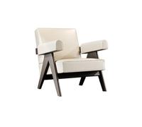 YCVAWEOD Accent Chair for Living Room,Small Sofa Couch Solid Wood Retro Sofa Chair Mid-Century Modern Reading Arm Chair With Soft Padded Armrests for Offices B LWX