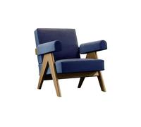 YCVAWEOD Accent Chair for Living Room,Small Sofa Couch Solid Wood Retro Sofa Chair Mid-Century Modern Reading Arm Chair With Soft Padded Armrests for Offices A LWX