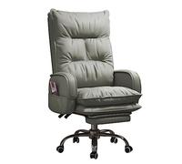 YCVAWEOD Accent Chair for Office Gaming Desk Chair with Wheels Computer Chair Adjustable Footrest Stylish Gray Office Seating LWX