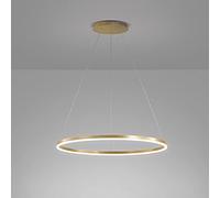 YCVAWEOD Adjustable 25W Nordic LED Pendant Light - Modern Circle Chandelier for Living Room, Kitchen Island & Dining Table - 40cm Gold Fixture with Cool White Glow LWX