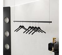 YCVAWEOD Adjustable Ceiling-Mounted Heavy-Duty Clothing Rack Commercial Retail Display Hanger for Shops Steel Window Apparel nizer Maximize Space & Visibility LWX